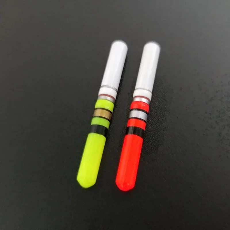 10 bâtons lumineux vert rouge pêche nocturne avec piles CR322 accessoire lumineux LED