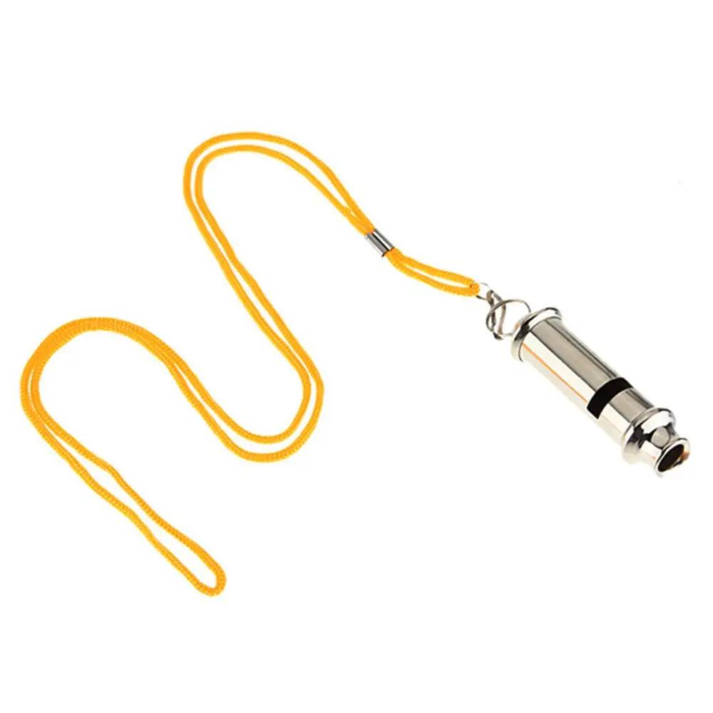 Sifflet survie métal avec cordon portable sécurité alerte pour pêcheurs randonneurs campings urgences