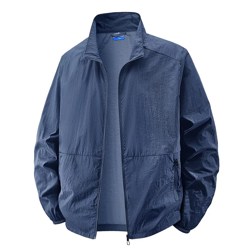 Veste pêche été grande taille 6XL à 8XL - Blouson ultra-fin anti-UV vêtement sport homme