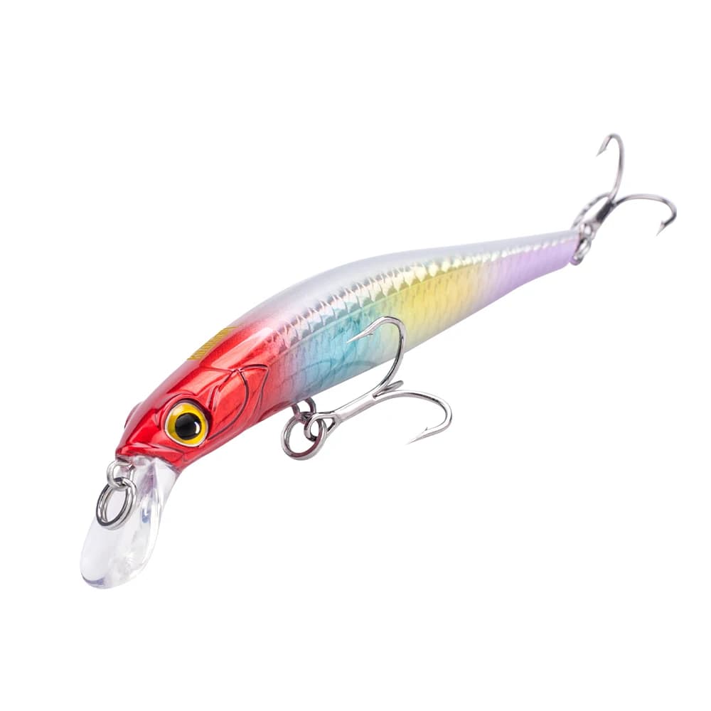 Leurre dur crankbait minnow pour bar et truite de mer, leurre nageur avec action attractive pour