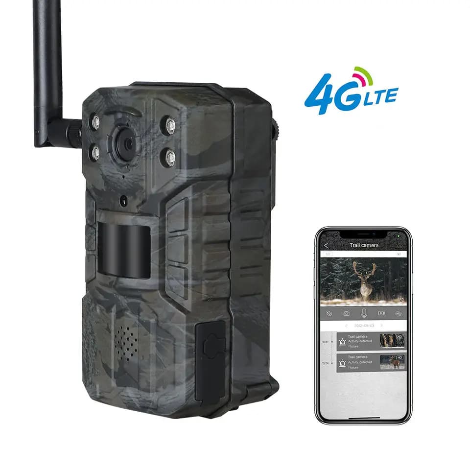 Caméra solaire lithium 2K 4G chasse vision nocturne infrarouge sans fil pour pêche trail