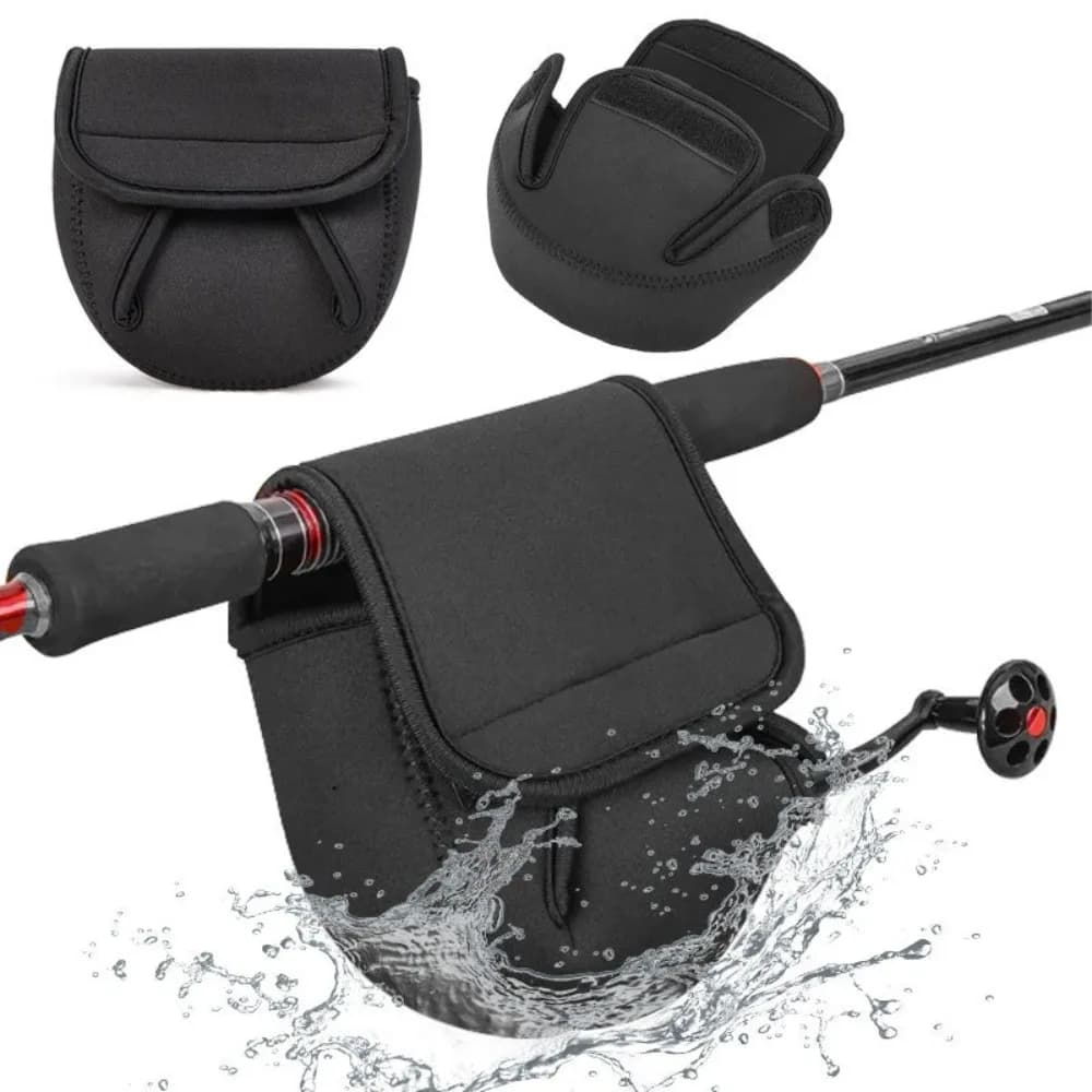 Housse de moulinet de pêche néoprène étanche durable taille S/M/L pour protection et rangement