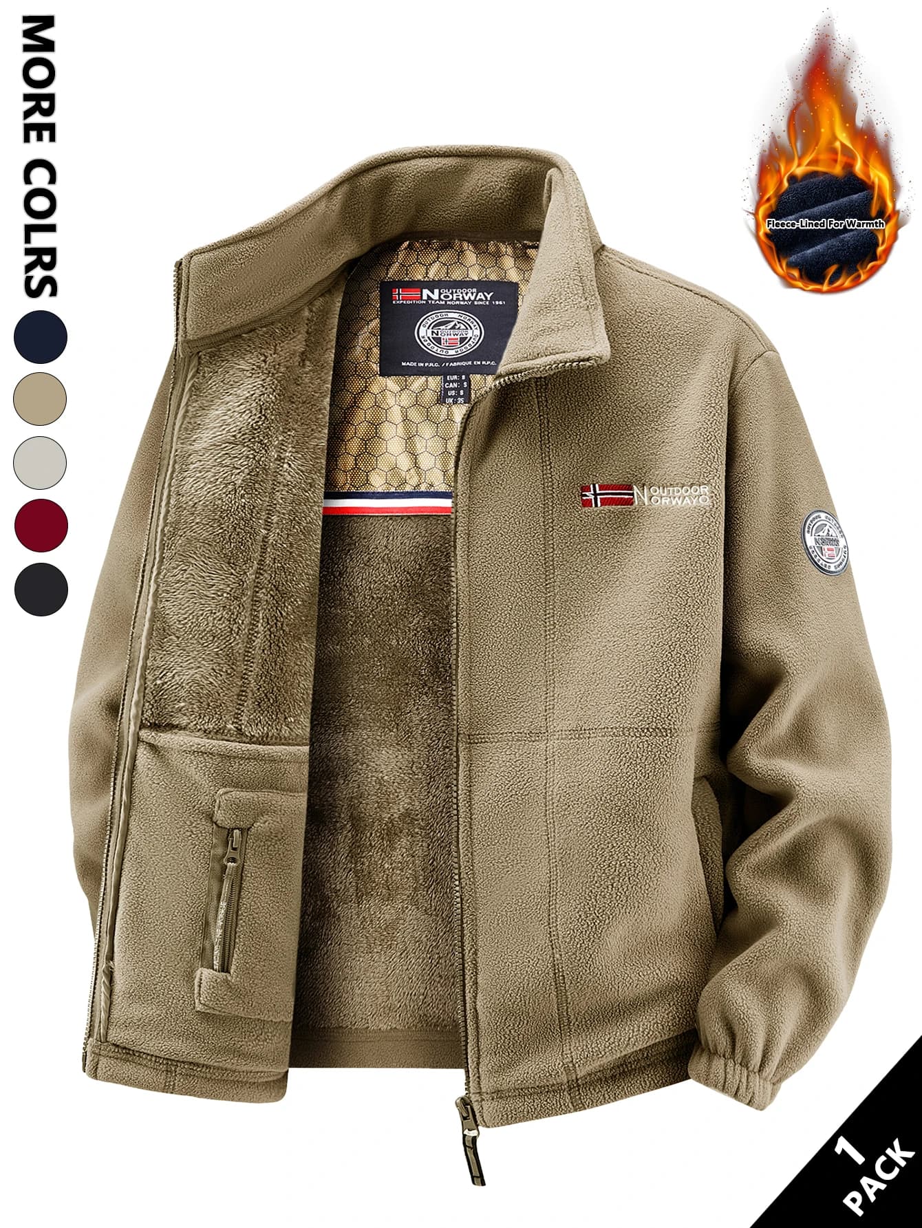 Veste polaire homme douce et chaude - Veste coupe-vent quotidienne - Veste polyvalente automne hiver