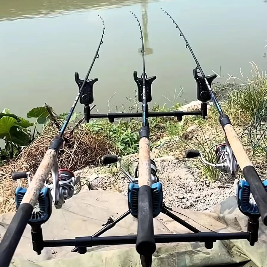 Support canne à pêche réglable PVC léger base 3/8" - Organisateur cannes carp durable support tête