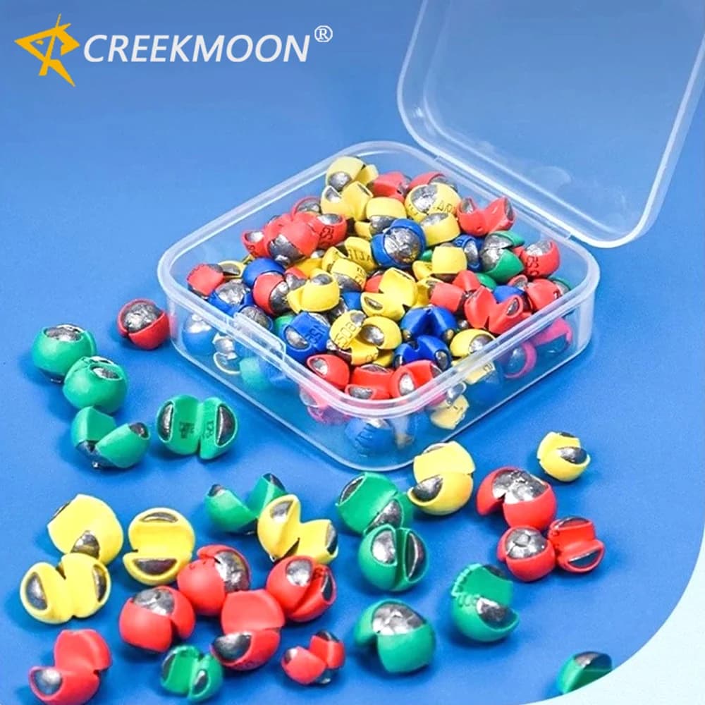 Plombs de pêche 50 pièces ouverture rapide morsure ronde sans endommager ligne accessoire
