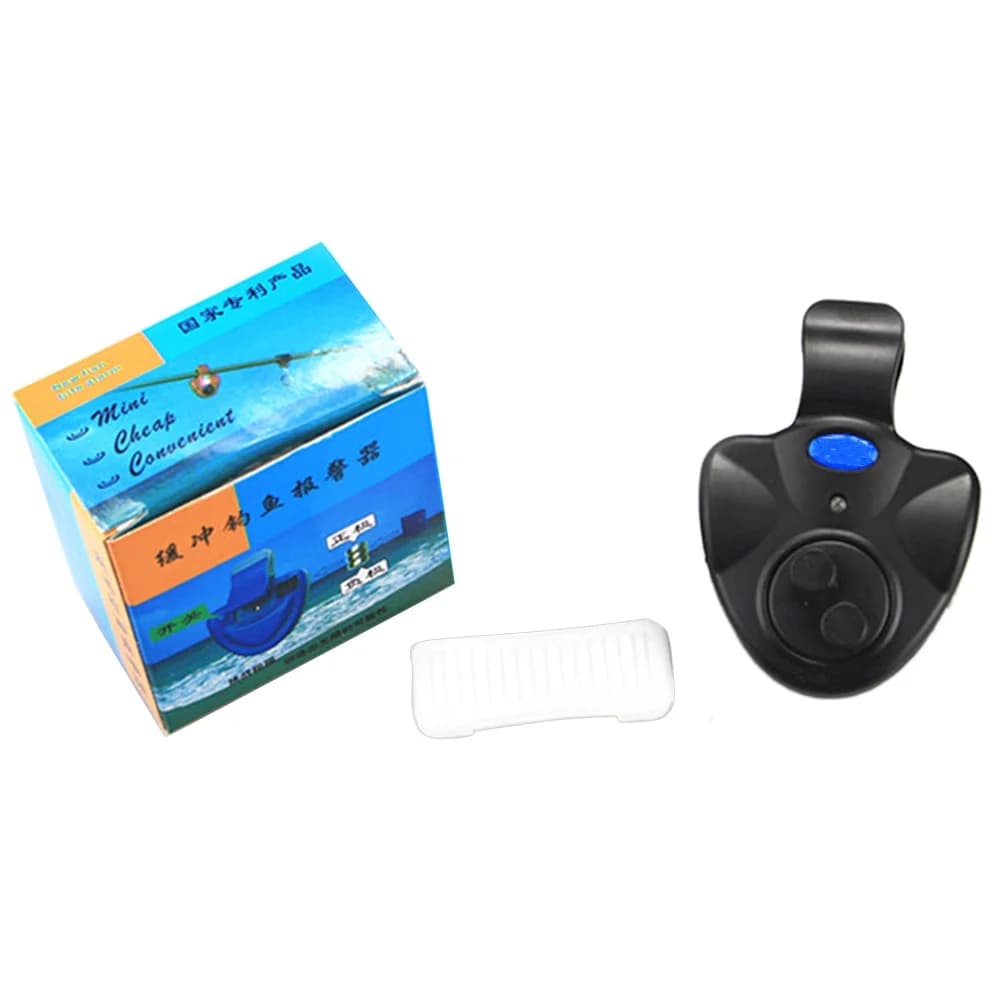 Alarme électronique sonore 1 pièce avec LED pour canne à pêche, détection touches poissons