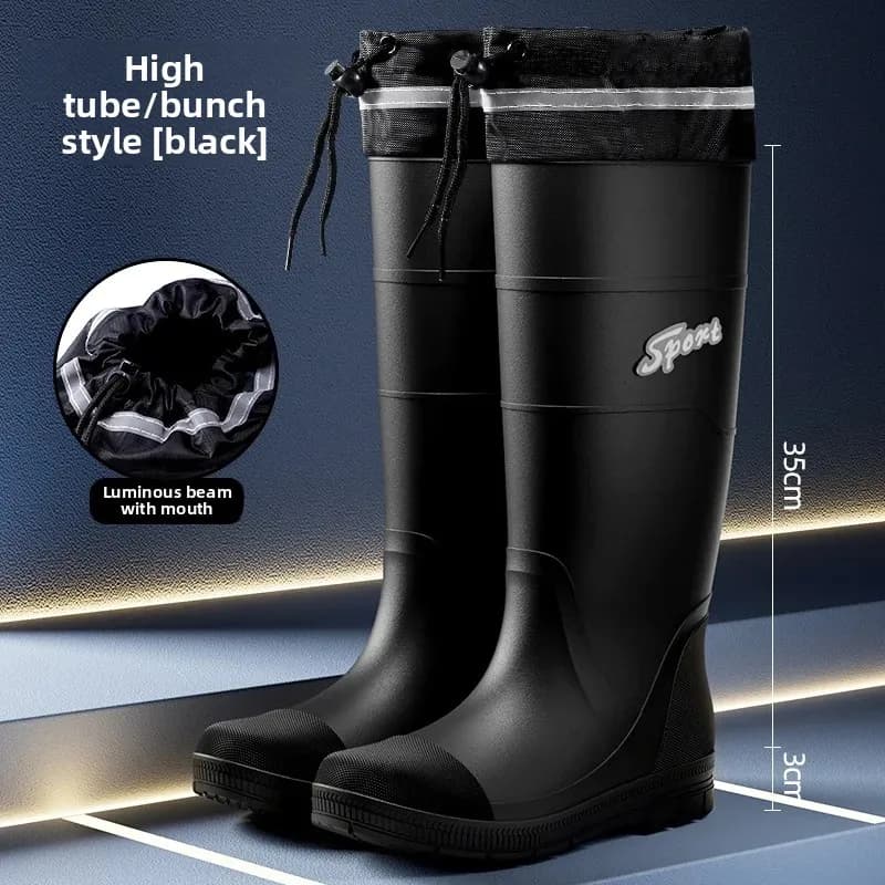 Bottes de randonnée pêche haute tube imperméables antidérapantes - Semelle EVA pour randonnée montagne