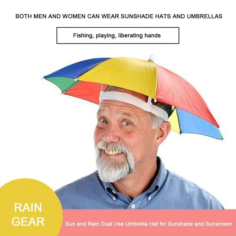 Chapeau parapluie pliable pêche anti-vent - Protection soleil et pluie pour camping plage