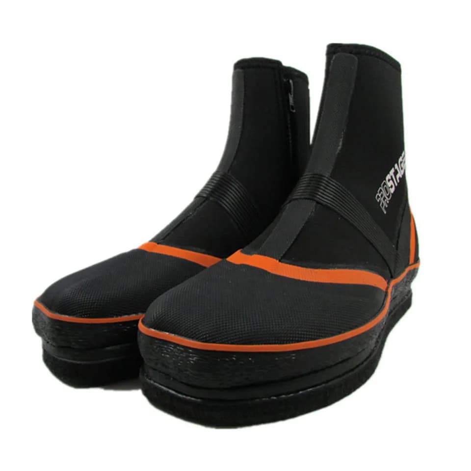 Chaussures aquatiques pêche sous-marine escalade rochers semelle feutre acier zip élastique