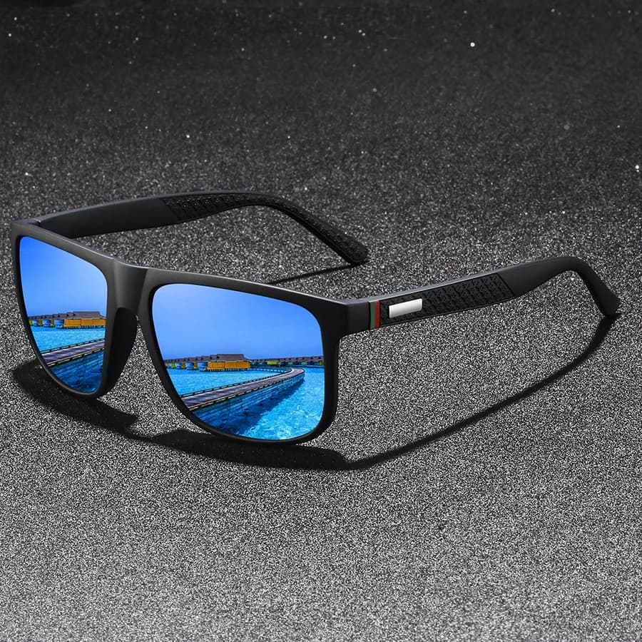 Lunettes de soleil outdoor carrées populaires pour pêche randonnée conduite - Classique homme femme