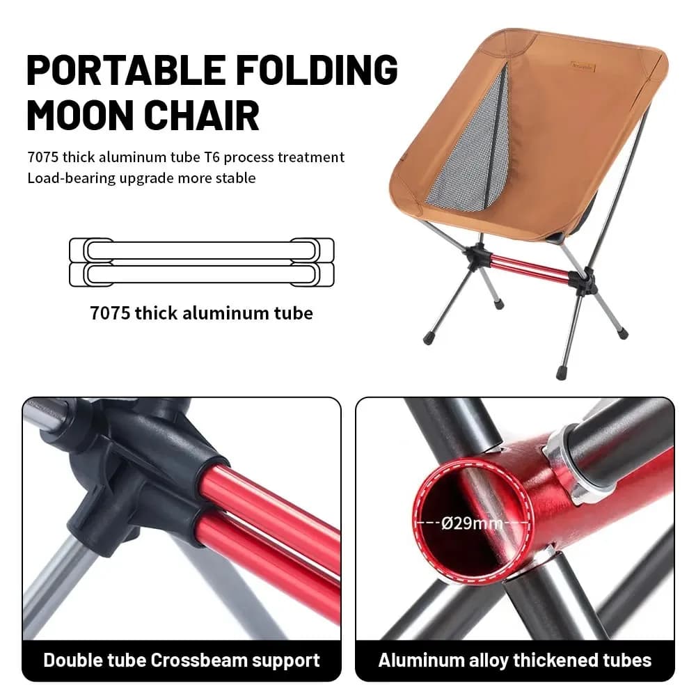 Chaise pliante Naturehike portable pour pêche, randonnée et plage capacité 120kg