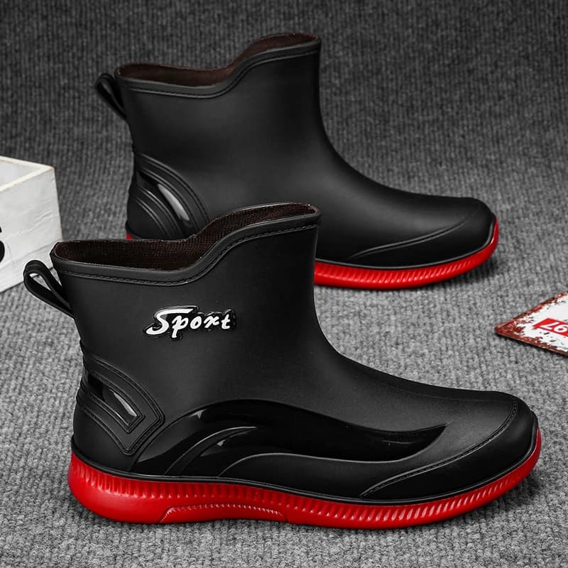 Bottes de pluie homme pour travail extérieur et cuisine - Chaussures de sécurité antidérapantes et imperméables