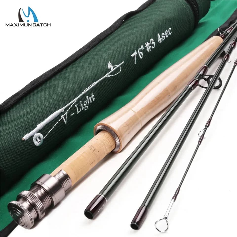 Canne à mouche MAXIMUMCATCH Small Stream Creek 6ft 1-3wt carbone IM10 ultra légère pour pêche en ruisseau