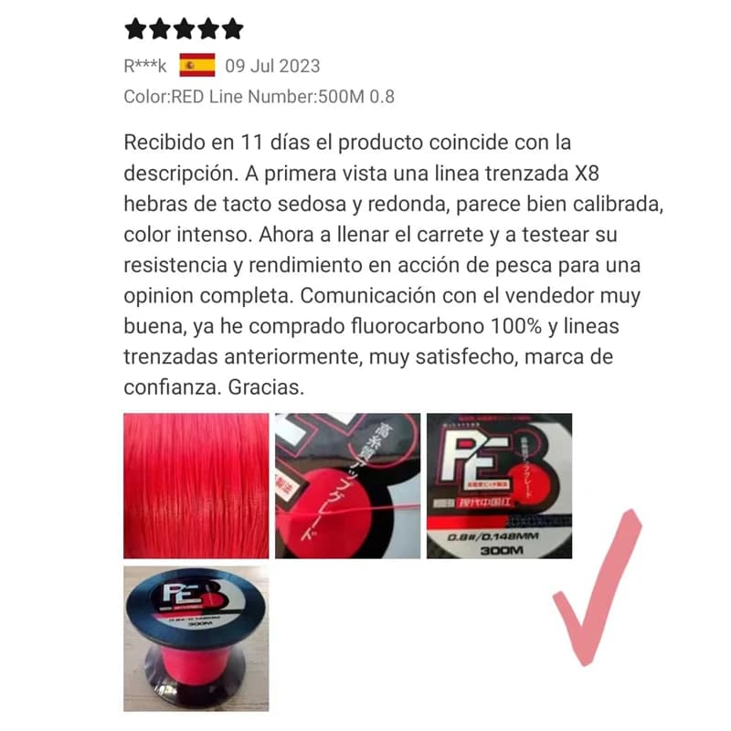 Ligne de pêche PE multifilament 8 brins ZUKIBO Firebird haute résistance pour eau salée