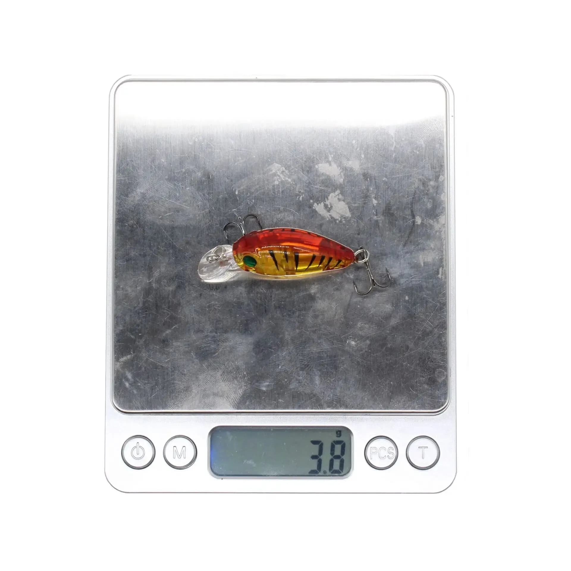 Leurre crankbait flottant 4,8 cm avec clochettes, appât plongeant pêche truite et perche