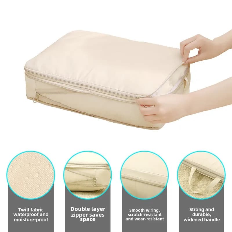 Set 4 cubes compression rangement valise pêche - Organisateurs vêtements étanches pour voyage pêcheur
