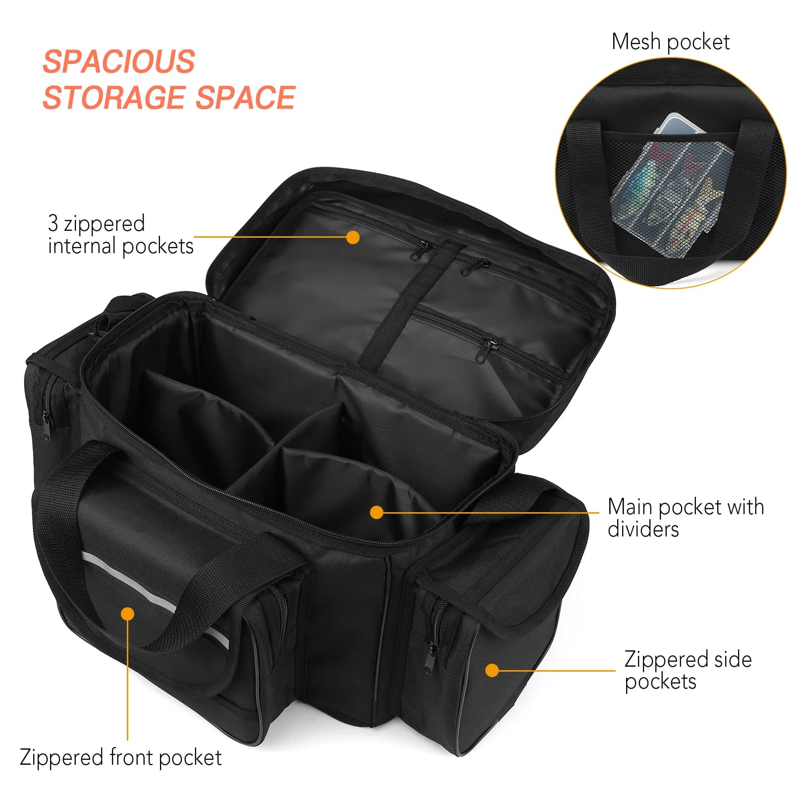 Sac de pêche grande capacité waterproof - Organisation parfaite pour voyages outdoor