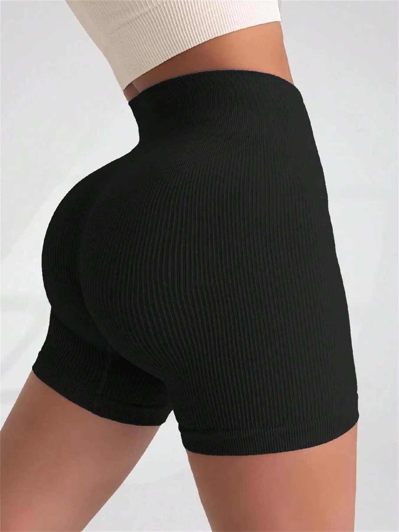 Legging de yoga femme haute taille effet gainant - Texture côtelée et coupe ajustée pour le sport