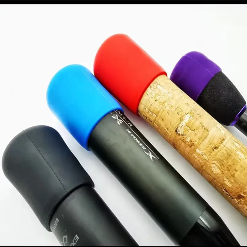 Protection embout canne pêche silicone - Capuchon protecteur manche canne accessoire pêche France