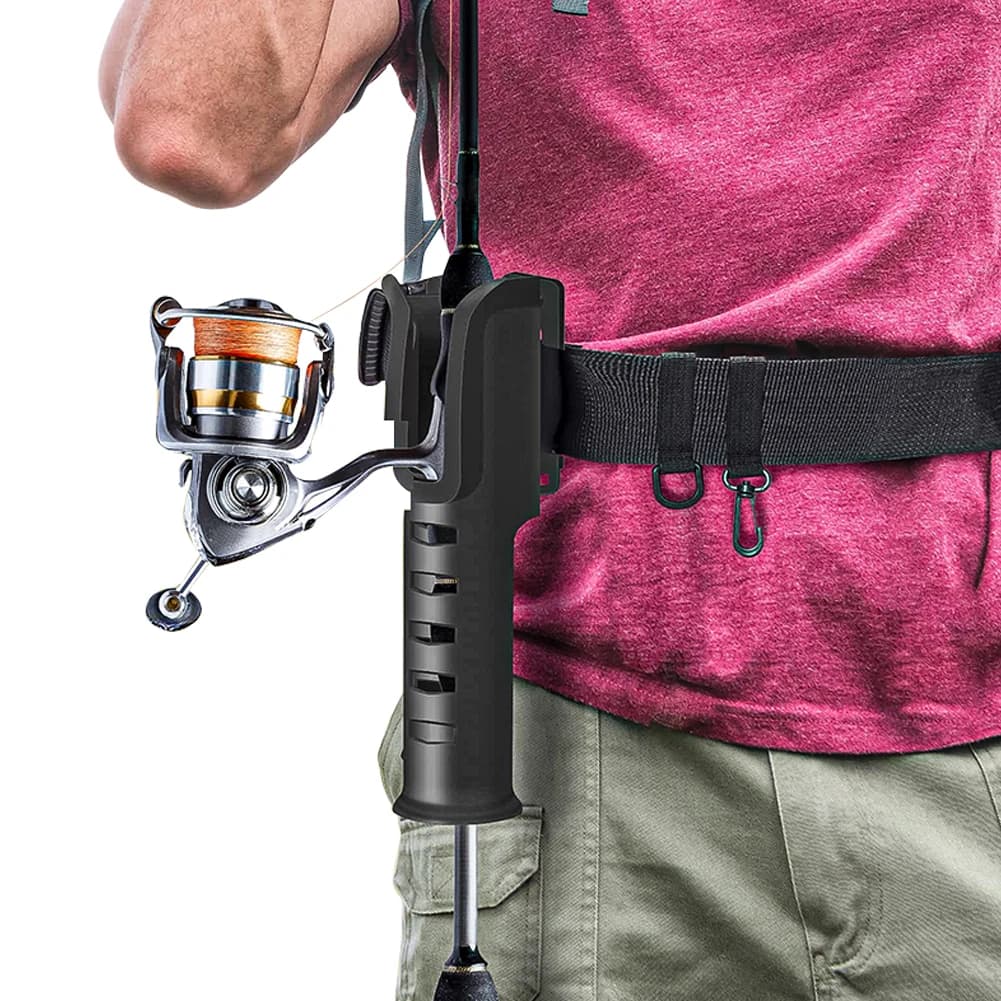 Ceinture de wading ajustable avec porte-canne - Pour pêche en waders - Spinning, lancer, mouche