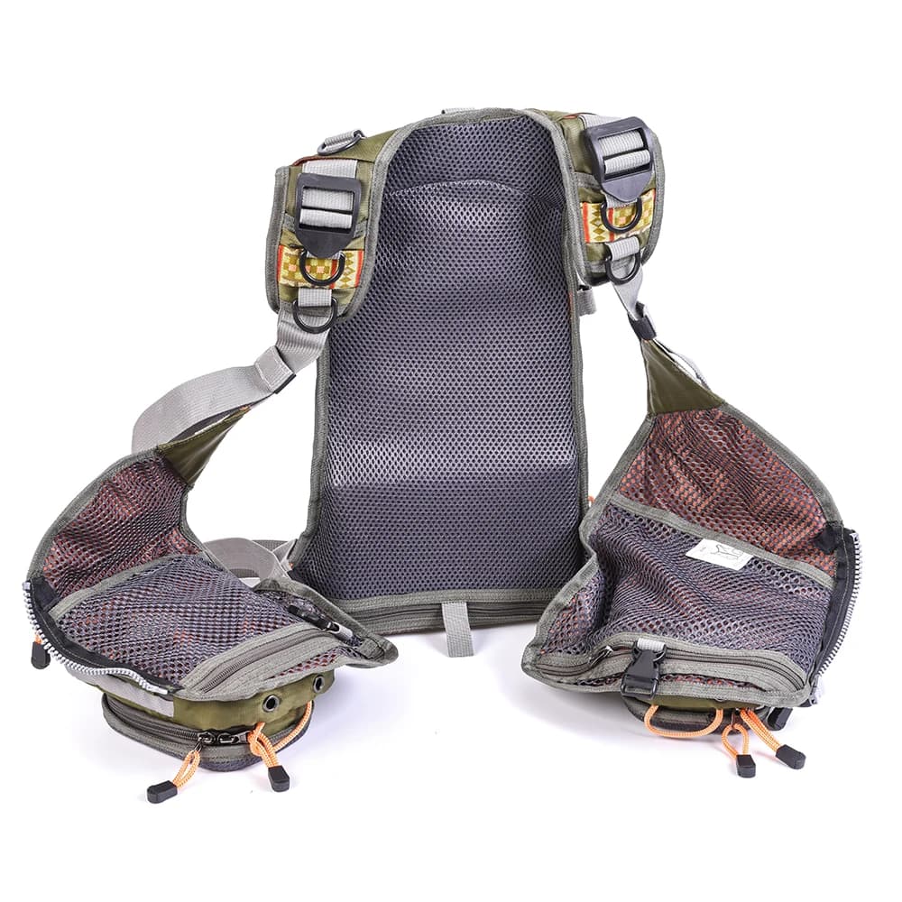 Veste de pêche fly multifonction respirante FX Mesh avec rangements séche rapide et porte leurres
