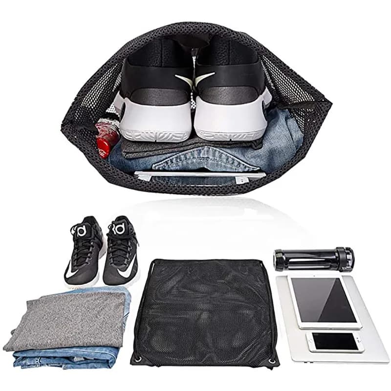 Sac filet pliable avec cordon pour fruits légumes pêche plage rangement équipement léger