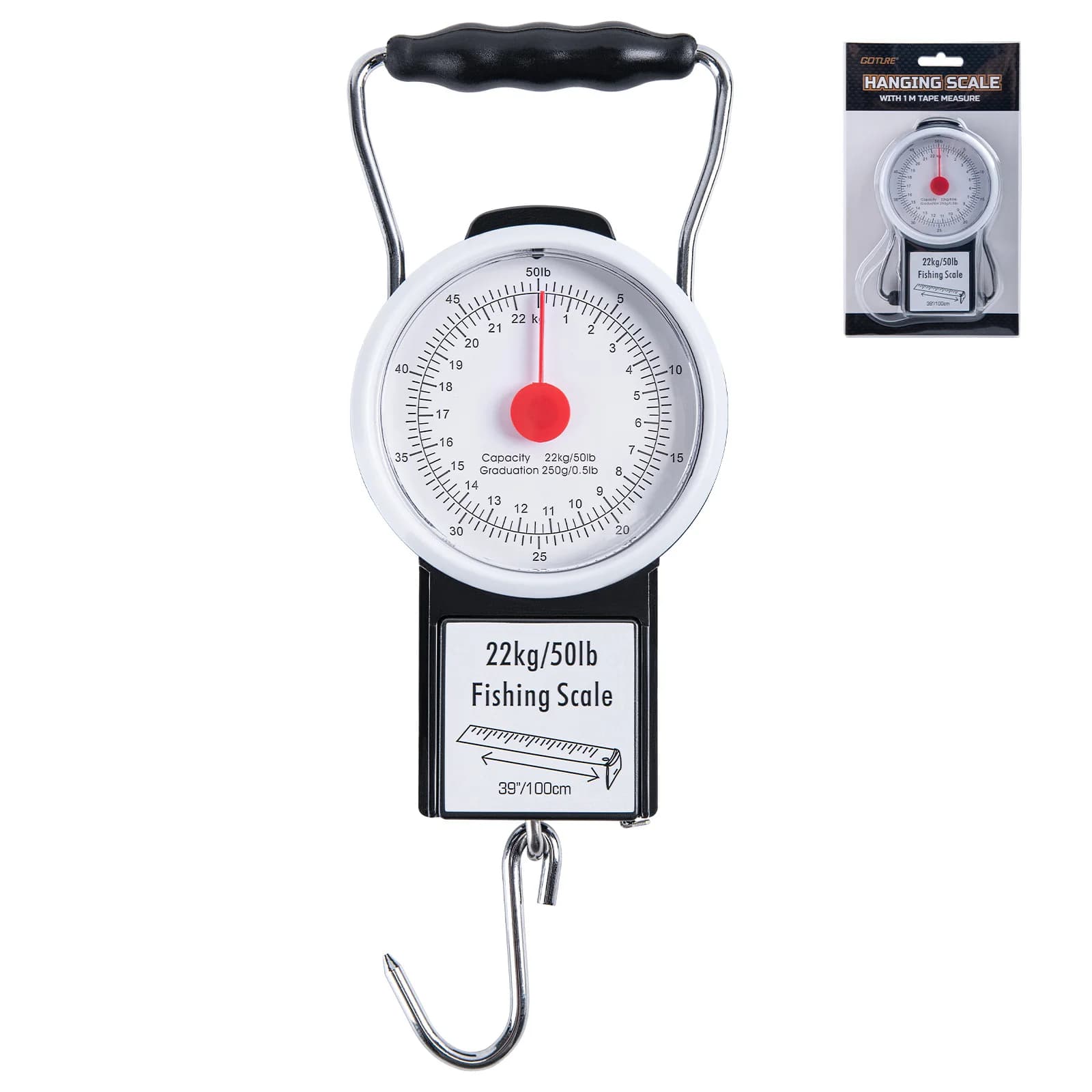 Balance mécanique pêche Goture pèse-poisson portable cuisine multifonction poids aiguille dial main