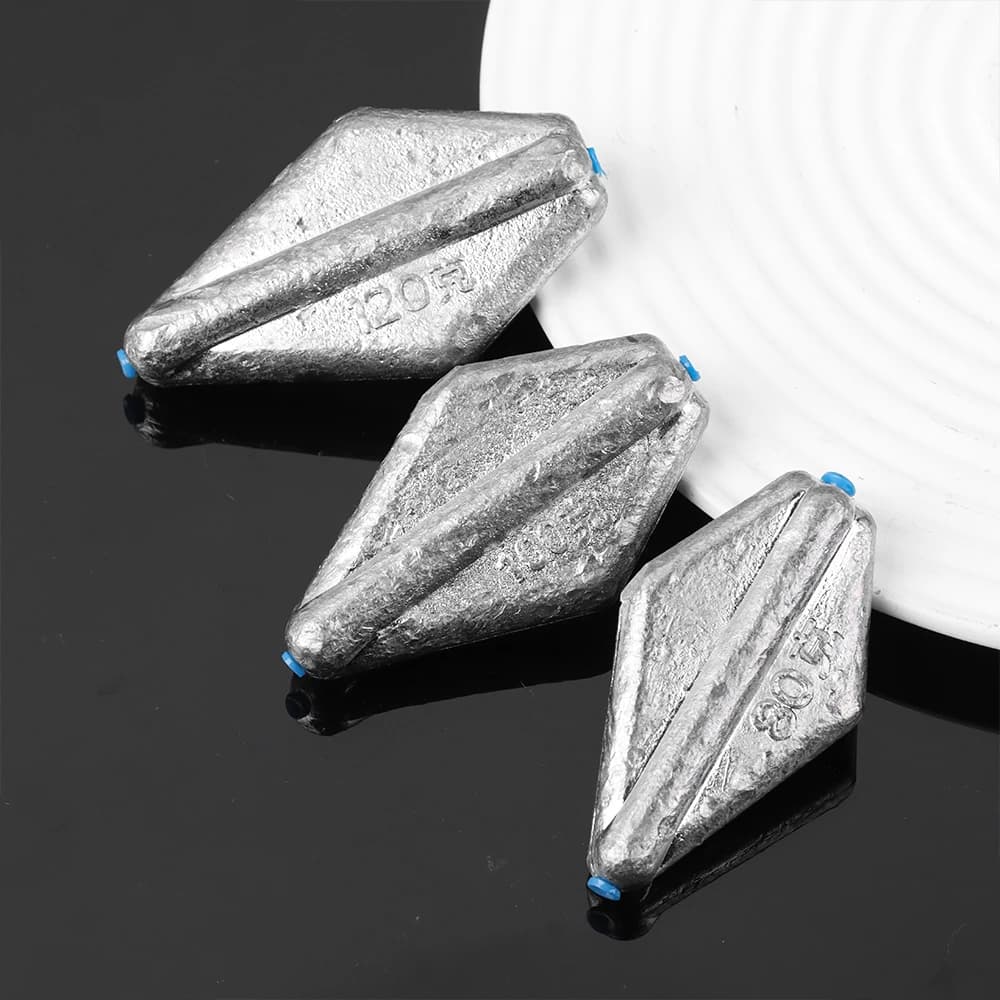 Plombs de pêche plats Tongxin 40g à 120g choix multiple pour pêche en eau douce plombée ligne