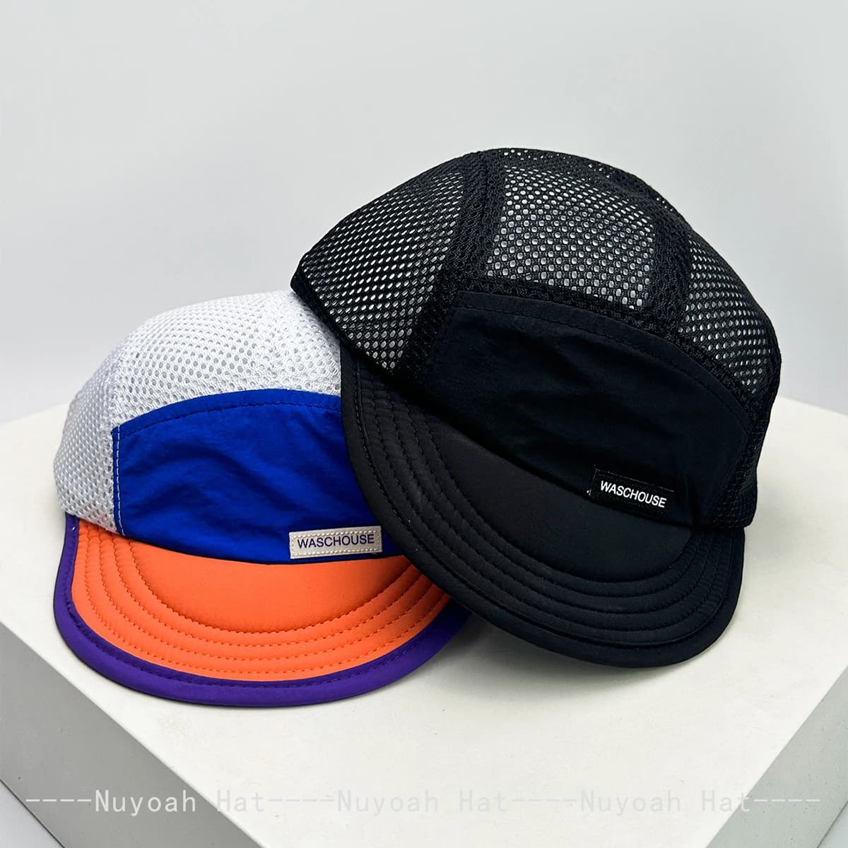 Casquette mesh lettre simple unisexe ombrage séchage rapide respirante petite visière mode extérieur pêche
