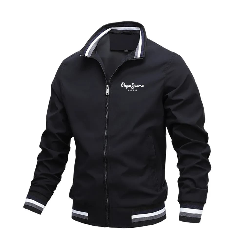 Veste bomber homme pêche waterproof col montant sport outdoor automne hiver pêche tous temps