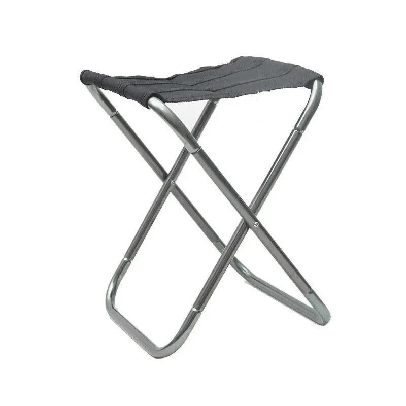 Chaise camping pliante aluminium doré avec housse tabouret pêche siège extérieur transport