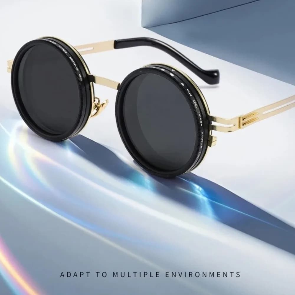 Lunettes de pêche polarisées ND2-400 réglables 9 niveaux filtrage UV400 protection optimale
