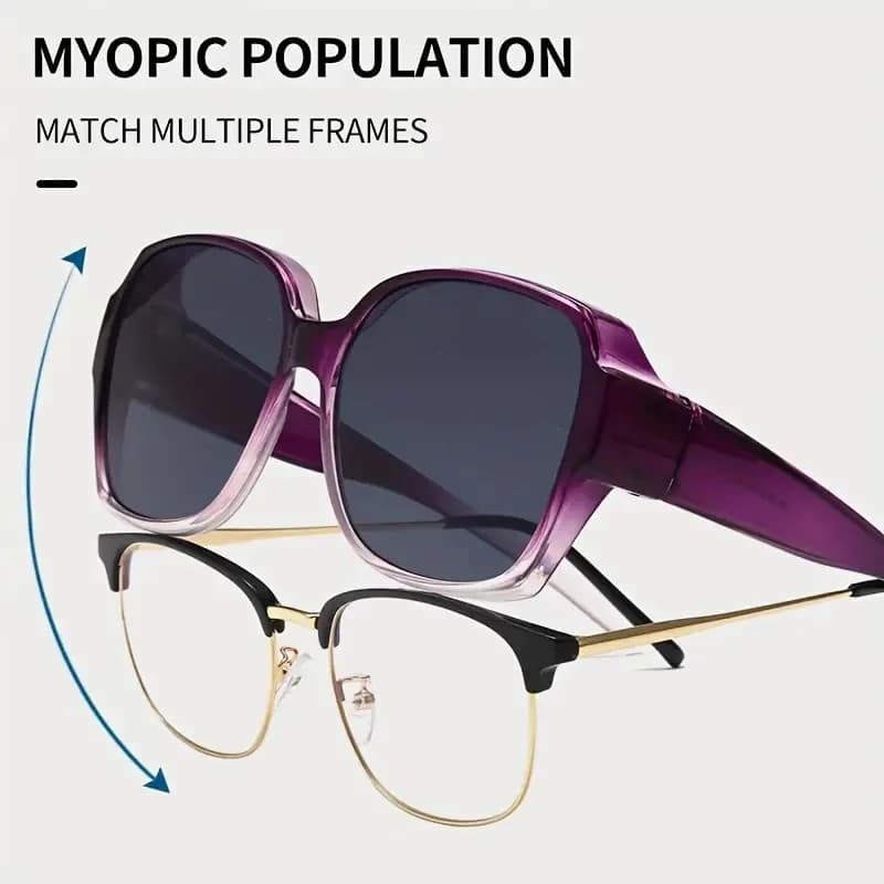 Lunettes de soleil vintage anti-UV unisex sur lunettes correctrices - Sport et voyage outdoor