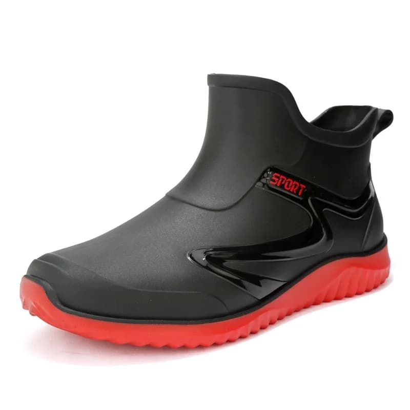 Bottes basses imperméables homme antidérapantes caoutchouc pour chantier et protection travail pêche