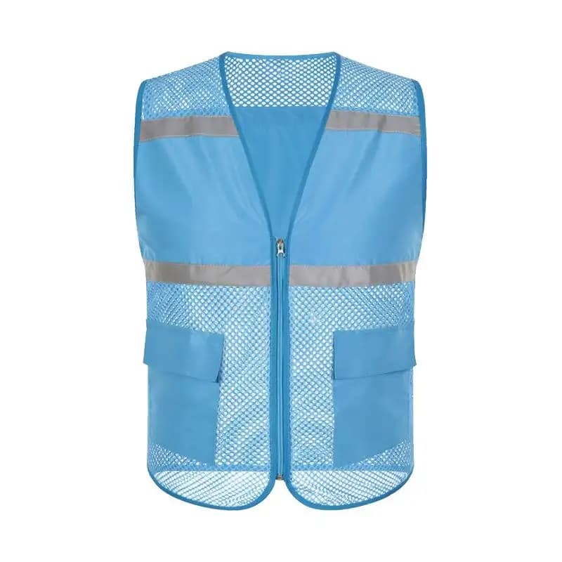 Veste de sécurité pour la pêche sans manches respirante avec filet et logo personnalisable