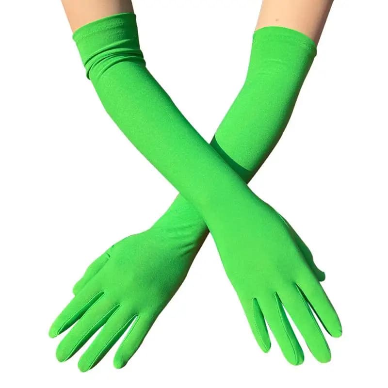 Gants longs 45cm soie lait femme soirée festival - Élégants pour danse bar spectacle groupe