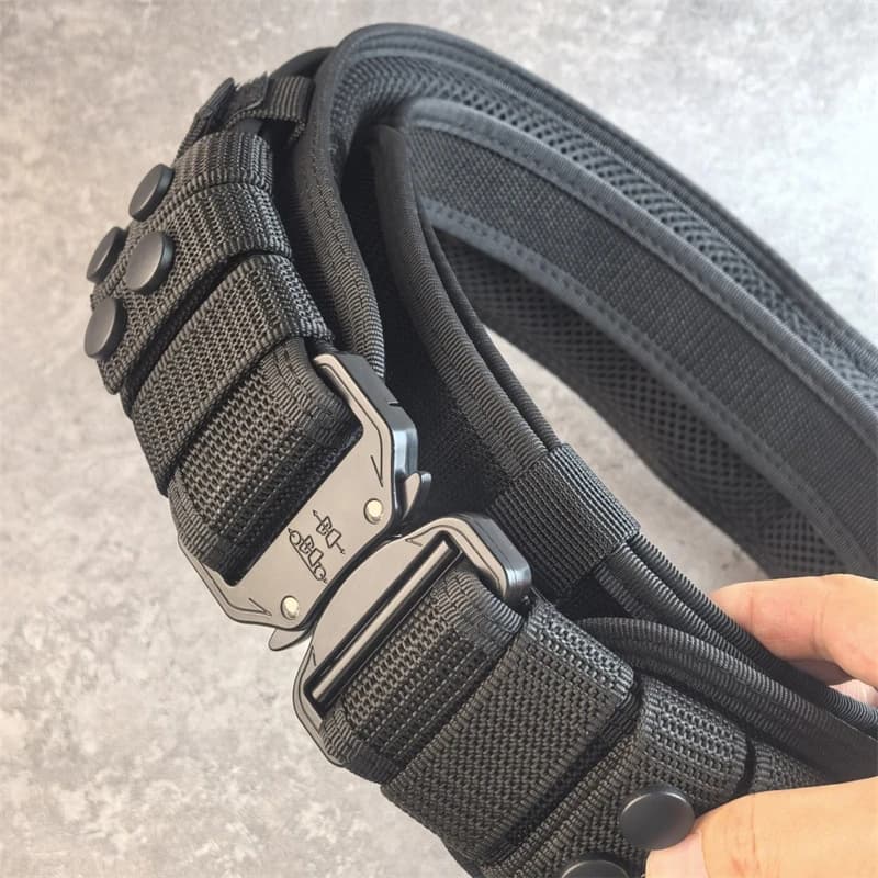 Ceinture de travail tactique à boucle alliage pour pêche professionnelle et entraînement