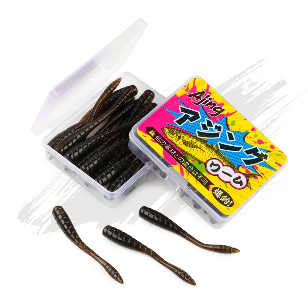 Leurre souple Ajing Spinpoler 4.8cm pour pêche en rivière et roche, appât mini pour petits prédateurs