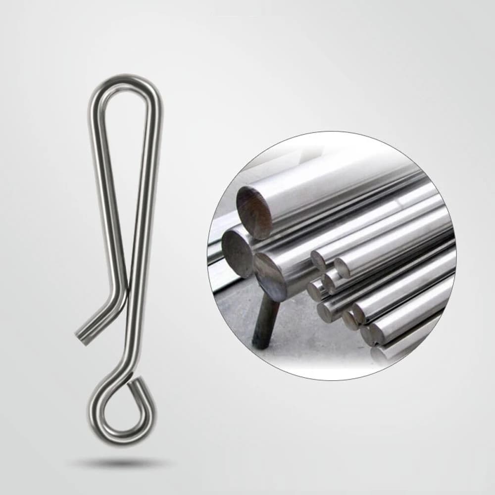 DNDYUJU 30 à 100 mousquetons rapides pêche acier inoxydable pour leurres et appâts