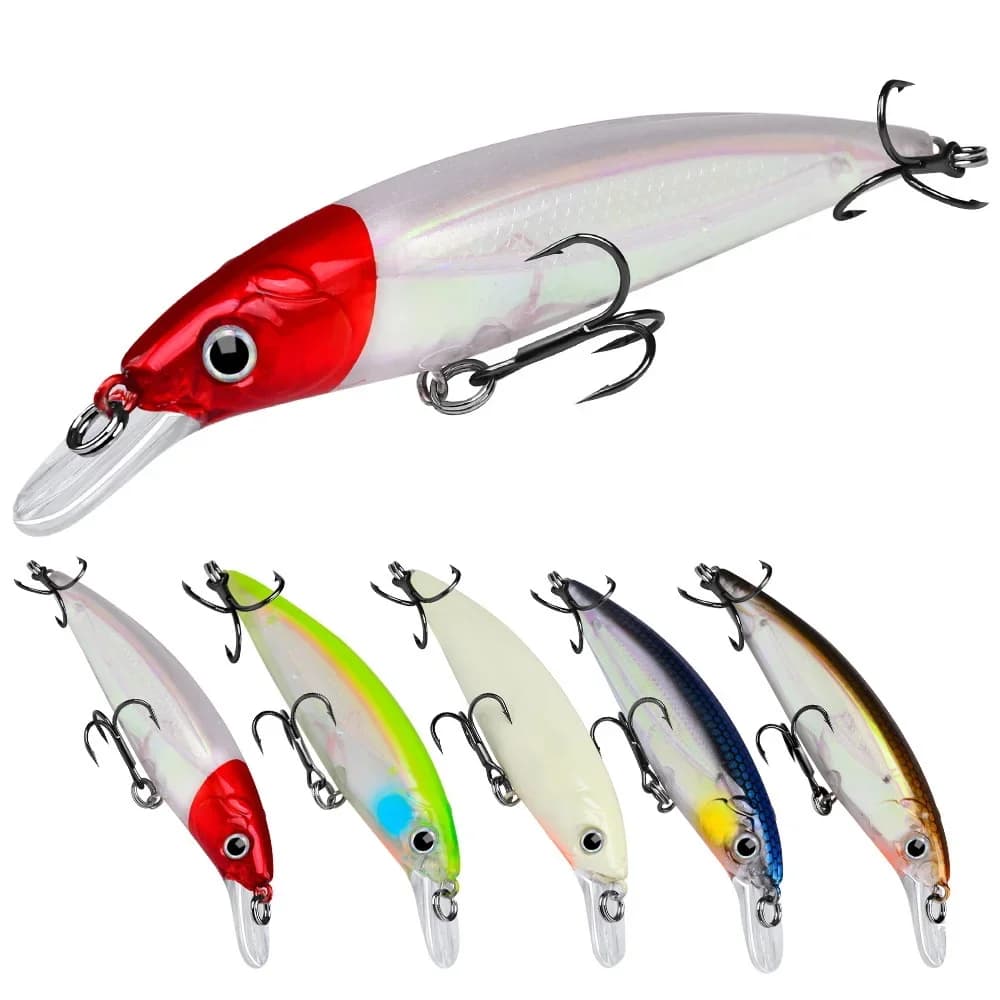 Leurre minnow lumineux 7g 14g 40g - appât bionique flottant longue portée pour pêche
