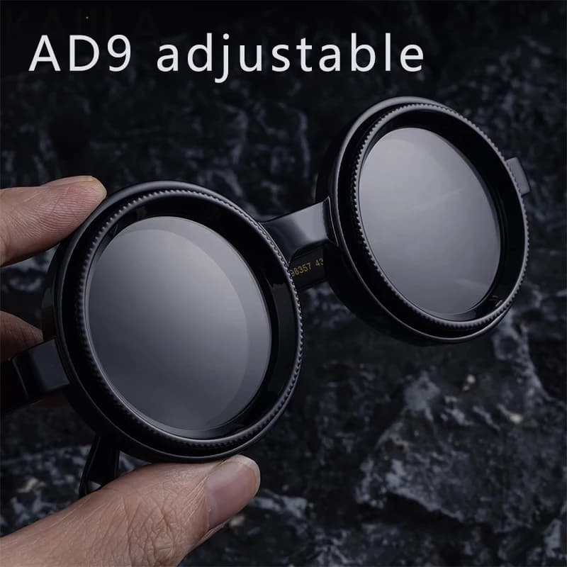 Lunettes de pêche polarisées Steampunk ND9 avec verres ajustables pour réduire l'éblouissement en mer