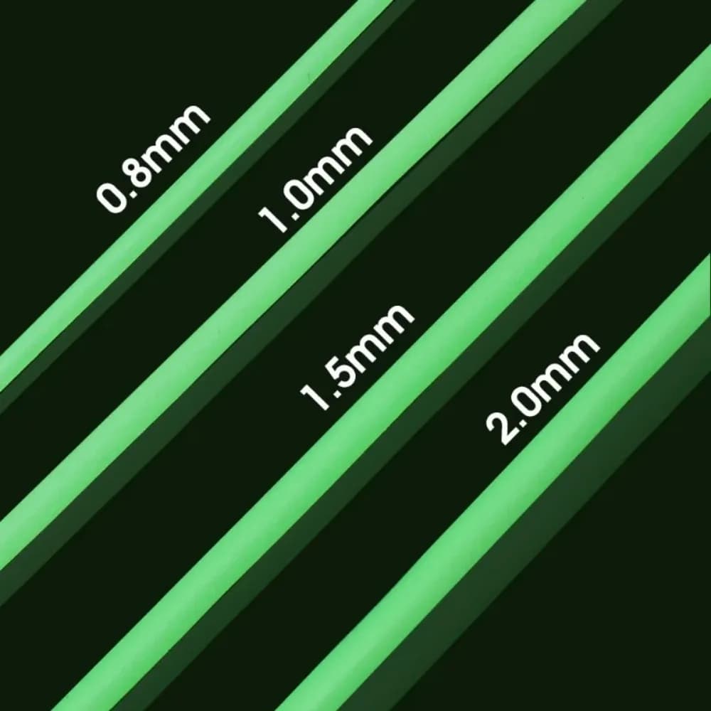 0.8/1/1.5/2mm Luminous Fishing Hose Silicone Anti Rig Tube Tubing Rig Sleeves De