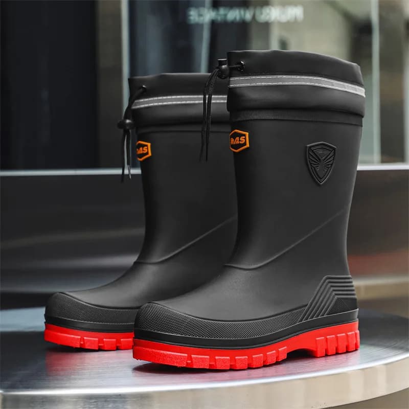 Bottes caoutchouc mi-mollet homme imperméables lavage auto - Bottes de pêche travail botas de lluvia