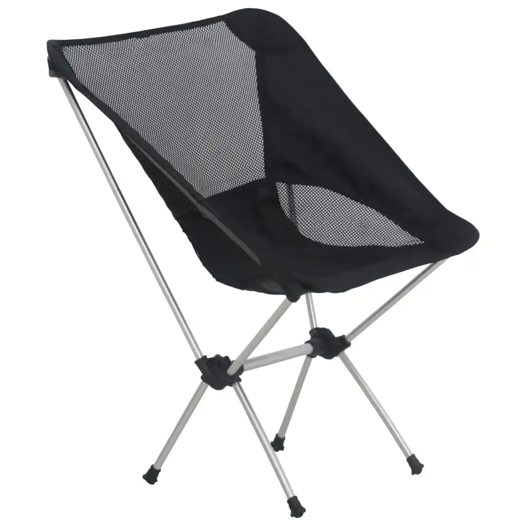 Lot 2 chaises camping pliantes avec sac aluminium léger pour pêche, chasse et voyage