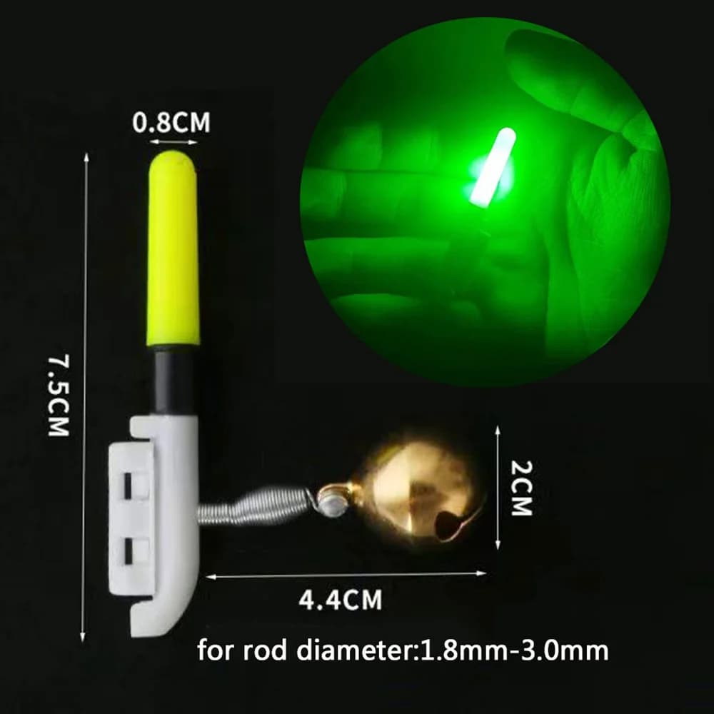 Lampe pêche nocturne LED CR425 batterie lithium 3.6V recharge USB lumière puissante pour canne