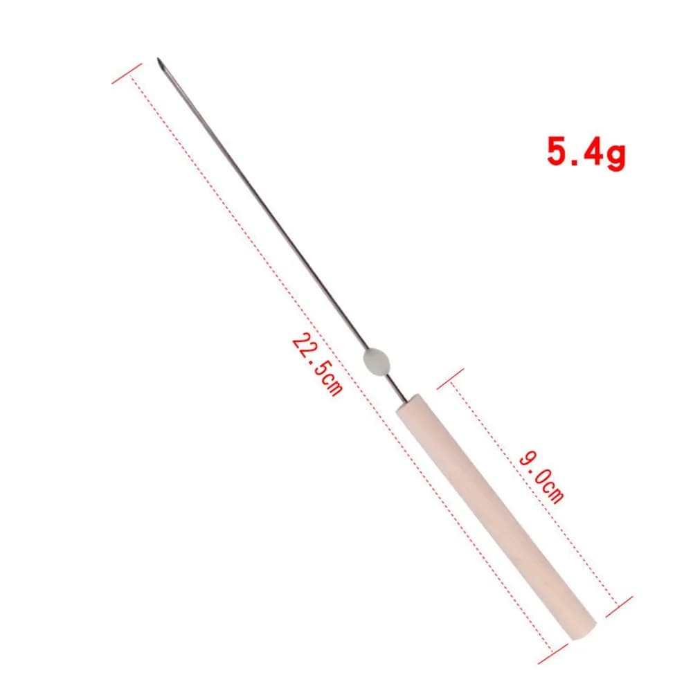 Aiguille à escher vers de terre creuse 22.5cm - Outil de pêche rapide et efficace pour hameçons