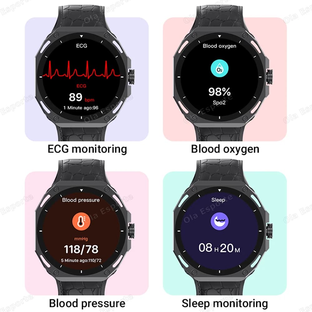 Smartwatch Mode 2025 Homme Femme - Appels Bluetooth, Surveillance Cardiaque, Étanche, Compatible Android iOS
