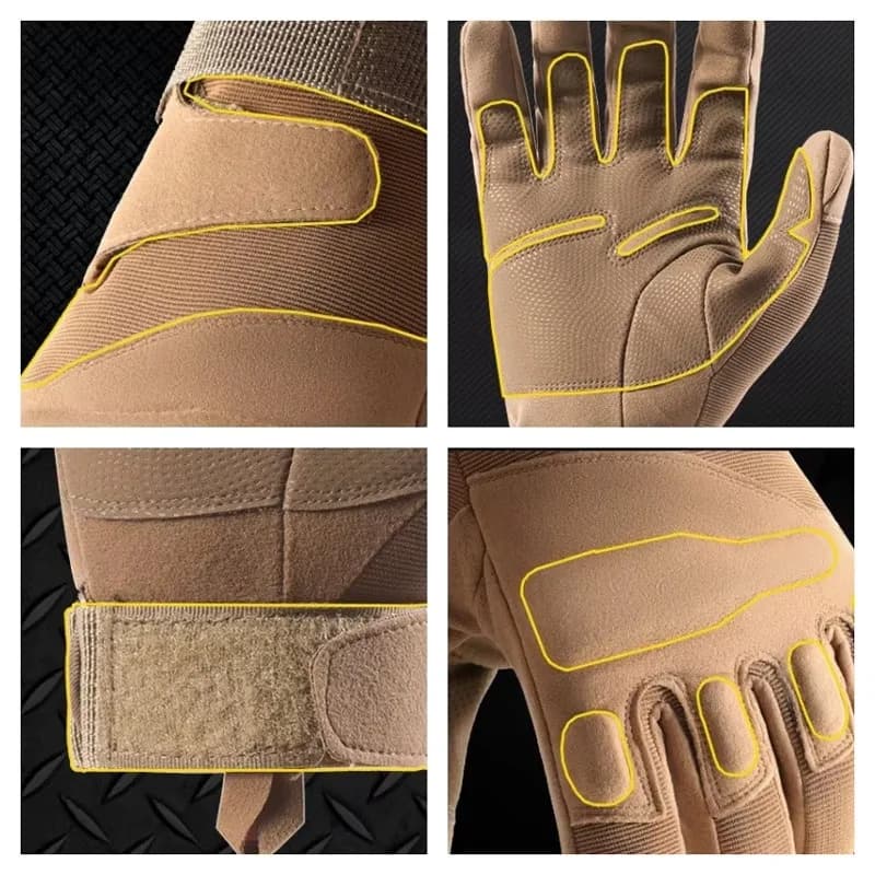 Gants tactiques hiver coque caoutchouc épais écran tactile pêche équitation camping froid