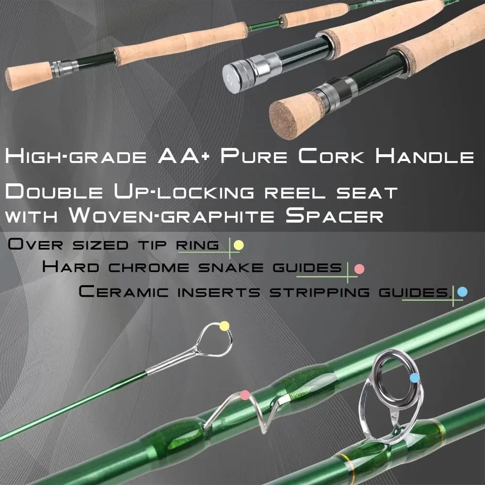 Canne à mouche 3-12wt 2.7m Maximumcatch - Action rapide fibre carbone 36T 4 sections portable avec tube