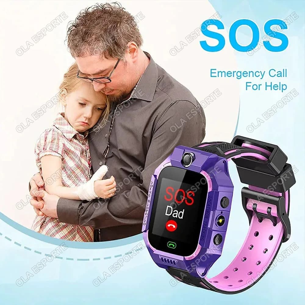 Montre enfant GPS tracker localisation SOS appel SIM 2G caméra IP67 étanche cadeau iOS Android